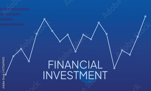 Business stock market investment graph growth technology background. chart economy forex finance increase rise. vector illustration fantastic hi-tech design. Financial Investment.