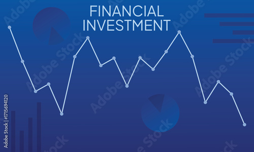 Business stock market investment graph growth technology background. chart economy forex finance increase rise. vector illustration fantastic hi-tech design. Financial Investment.