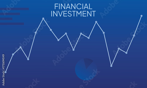 Business stock market investment graph growth technology background. chart economy forex finance increase rise. vector illustration fantastic hi-tech design. Financial Investment.