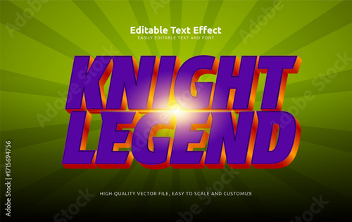 knight legend editable text effect
