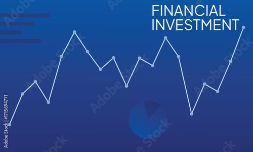 Business stock market investment graph growth technology background. chart economy forex finance increase rise. vector illustration fantastic hi-tech design. Financial Investment.