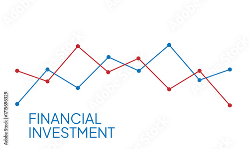 Business stock market investment graph growth technology background. chart economy forex finance increase rise. vector illustration fantastic hi-tech design. Financial Investment.