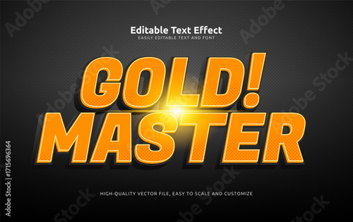 gold master editable text effect