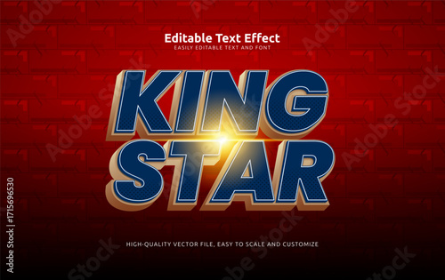 king star editable text effect