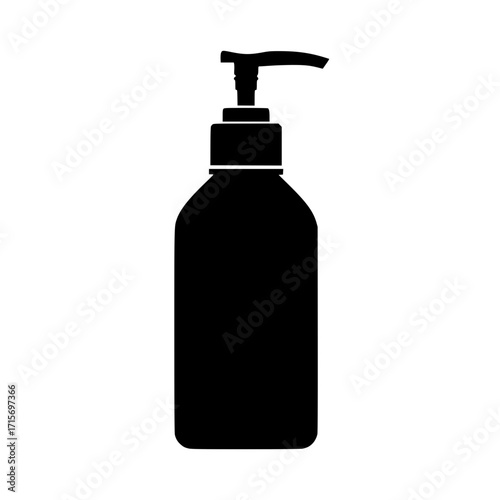 Cosmetic bottle with pump dispenser icon