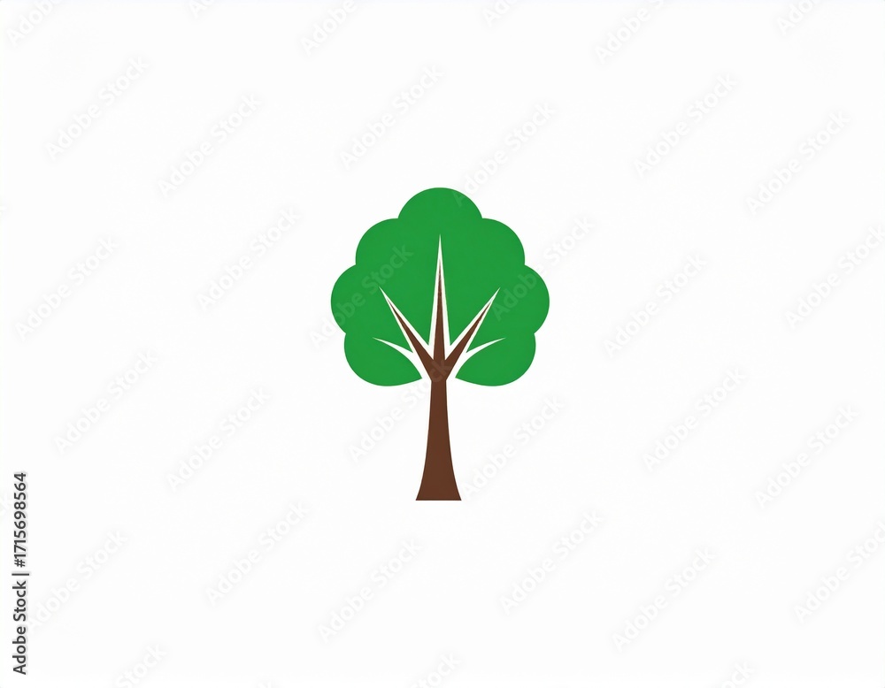 Fototapeta premium green teak tree logo image