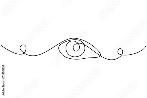 Eye single line art in one continuous line.human eye one line art.