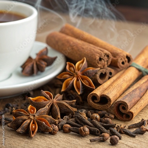 cinnamon sticks and anise
