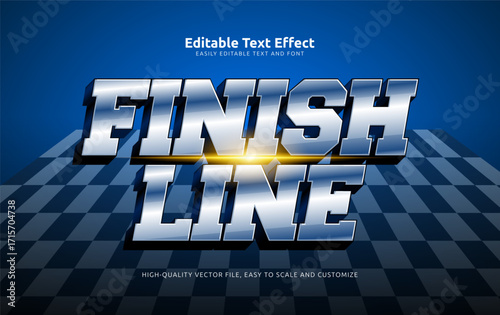 finish line editable text effect