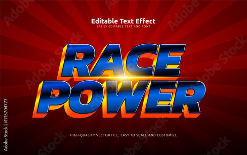race power editable text effect