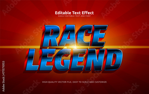 race legend editable text effect