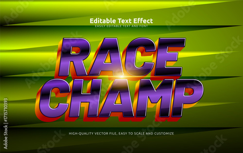 race champ editable text effect