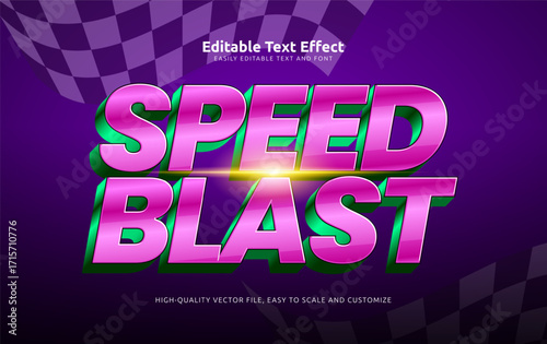 speed blast editable text effect