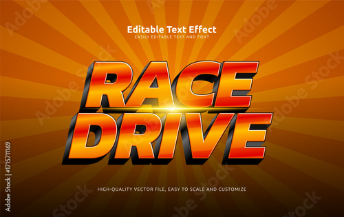 race drive editable text effect