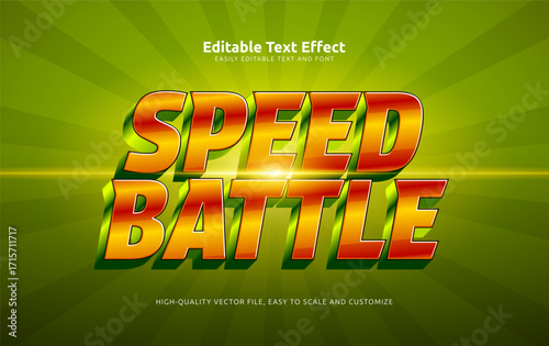 speed battle editable text effect
