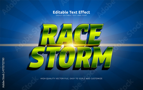 race storm editable text effect