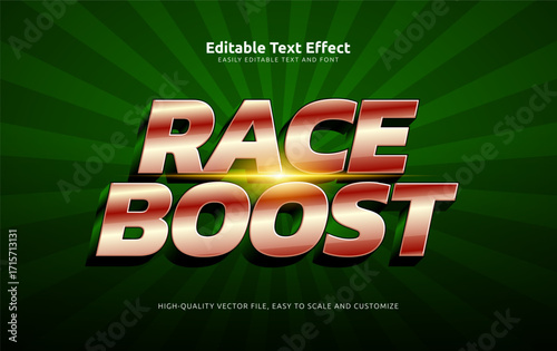 race boost editable text effect