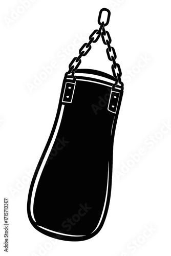 Punching Bag Icon - Boxing and Martial Arts Symbol