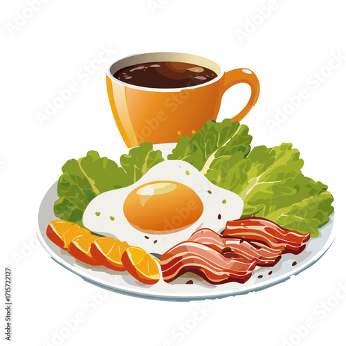 朝食　イラスト