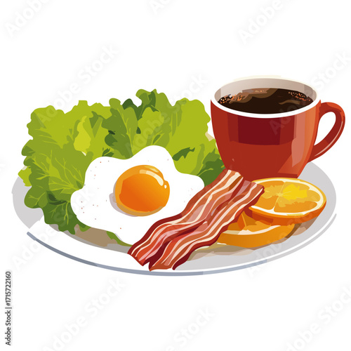 朝食　イラスト