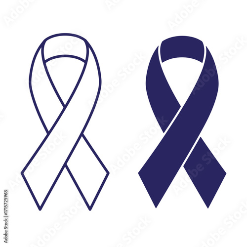 Awareness ribbon vector illustration depicting solidarity and supporting various causes and campaigns