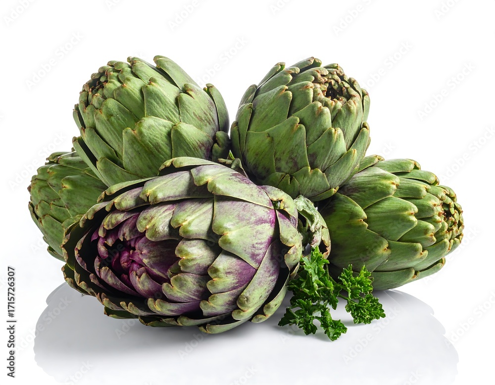 Fototapeta premium Fresh artichokes cluster