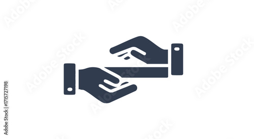 An elegant digital icon showcasing two hands in a harmonious interaction, perfectly conveying the essence of a successful business deal, partnership, or financial transaction.