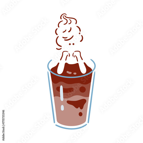 【チョコ Ver.】 チョコフラペチーノのイラスト_Color