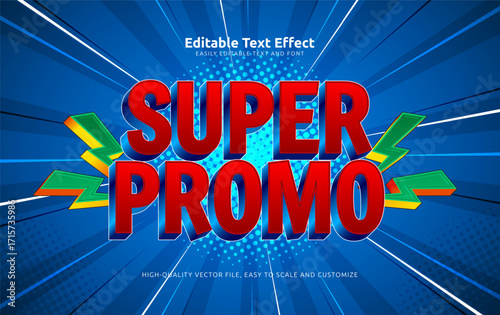 super promo editable text effect