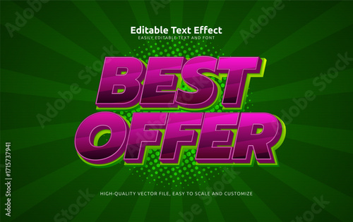best offer editable text effect