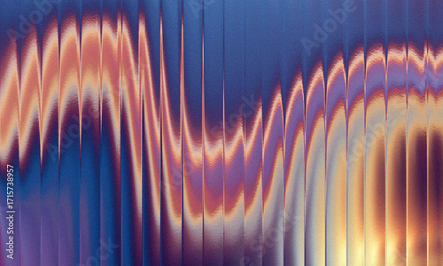 Abstract Fluid Art:  Warm Hues, Vertical Stripes, Serene Mood