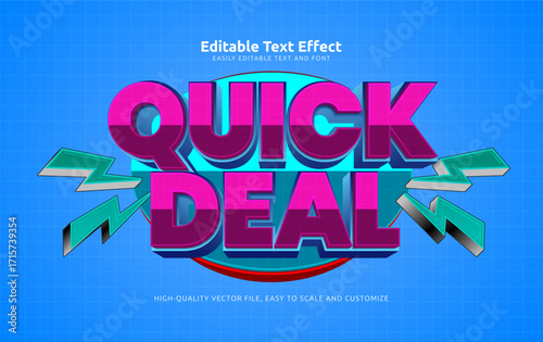 quick deal editable text effect