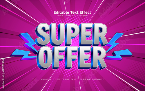 super offer editable text effect