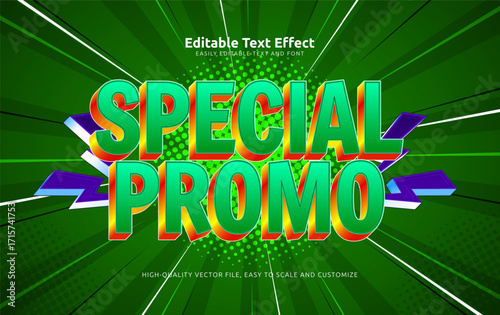 special promo editable text effect