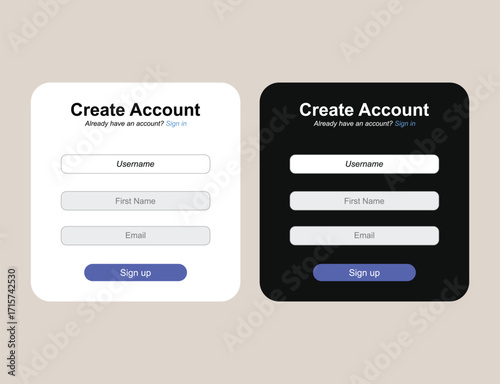 login form for web UI kits design