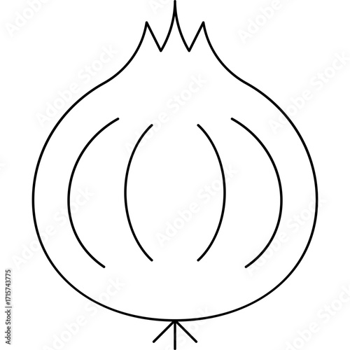 Onion singe vector icon illustration