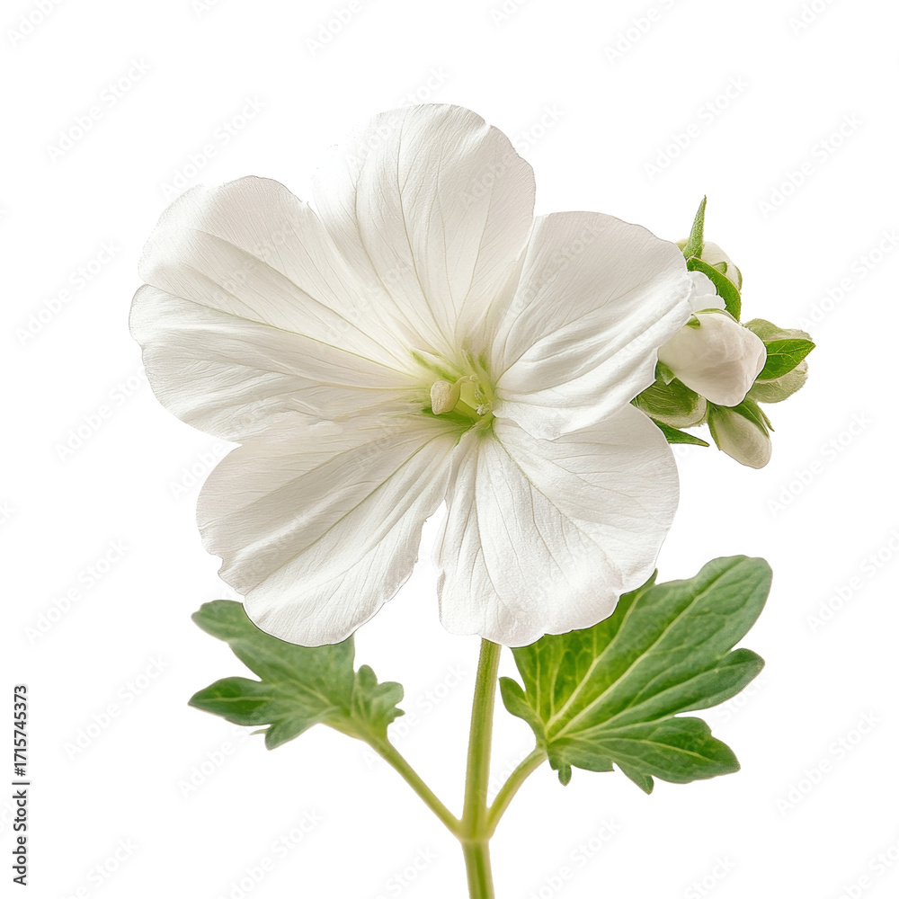 Fototapeta premium Beautiful white flower isolated on white