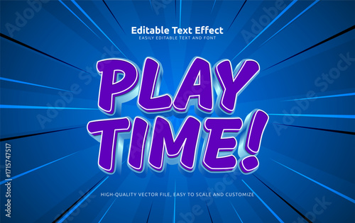 play time editable text effect