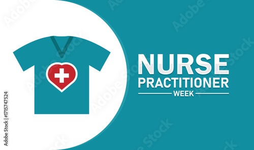 Nurse Practitioner Week. Background, poster, postcard, banner design. Vector illustration