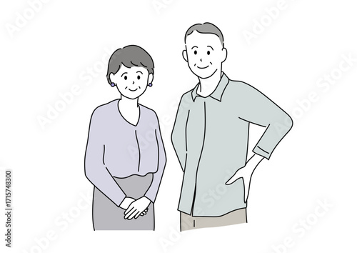 上品な雰囲気の老夫婦 おしゃれ 