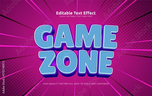game zone editable text effect