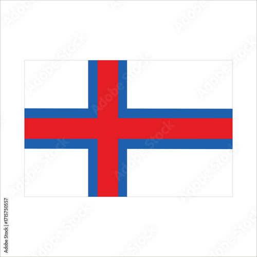 National flag of faroe islands waving in the wind