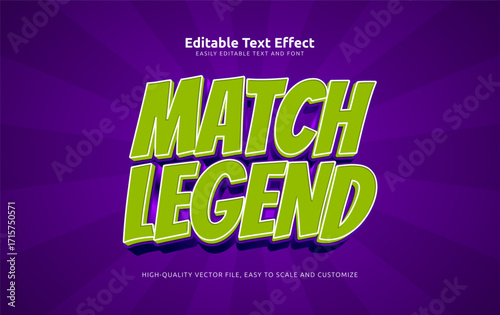 match legend editable text effect