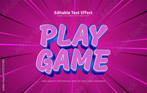 play game editable text effect