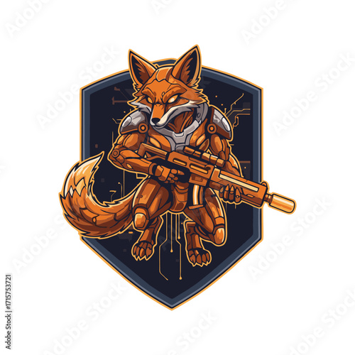 The best logo fox vector