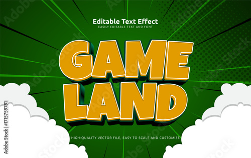 game land editable text effect