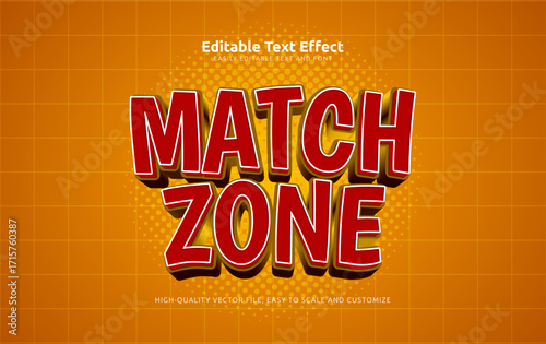 match zone editable text effect