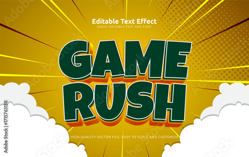 game rush editable text effect
