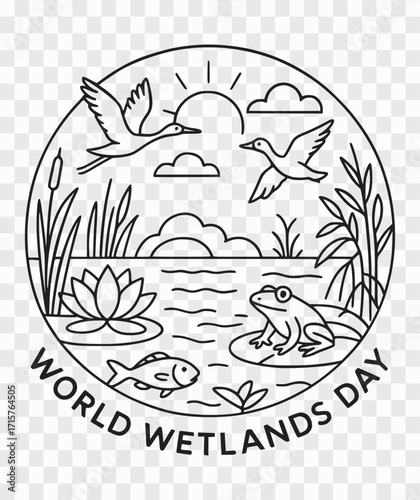 World Wetlands Day Illustration Nature's Embrace