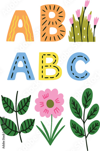 alphabet of flowers